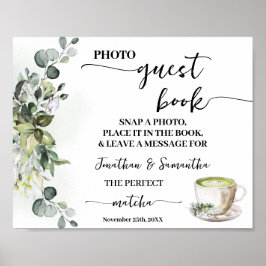 Foto Gästbok Bröllop Brud Grönska Matcha Poster