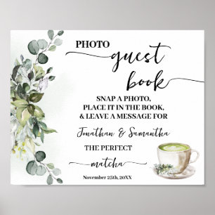 Foto Gästbok Bröllop Brud Grönska Matcha Poster