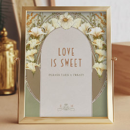 Foto Gästbok Signatur Vintage Art Nouveau av Mucha Poster