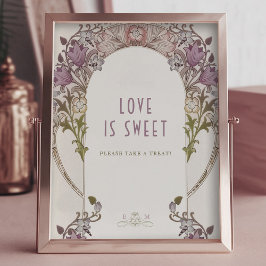 Foto Gästbok skylt William Morris Lavendel