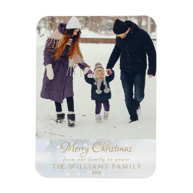 Foto God jul Elegant Winter Frost Magnet (Vertikal)