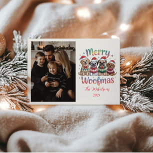 Foto God Jul Woofmas Hund Jul Julkort