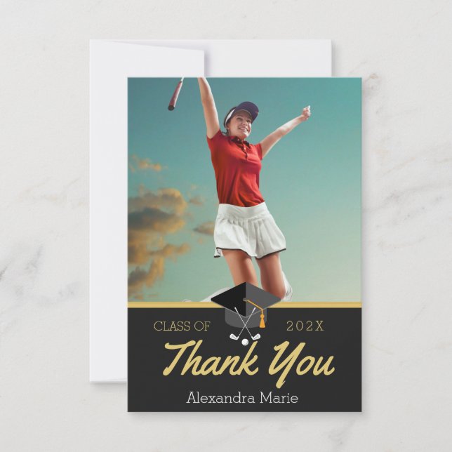Foto Golf gratulation examen Tack Kort (Framsida)