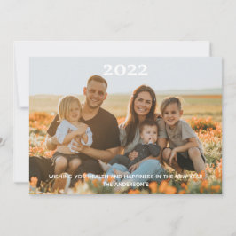 Foto Gott nytt år Personlig White Typography Julkort