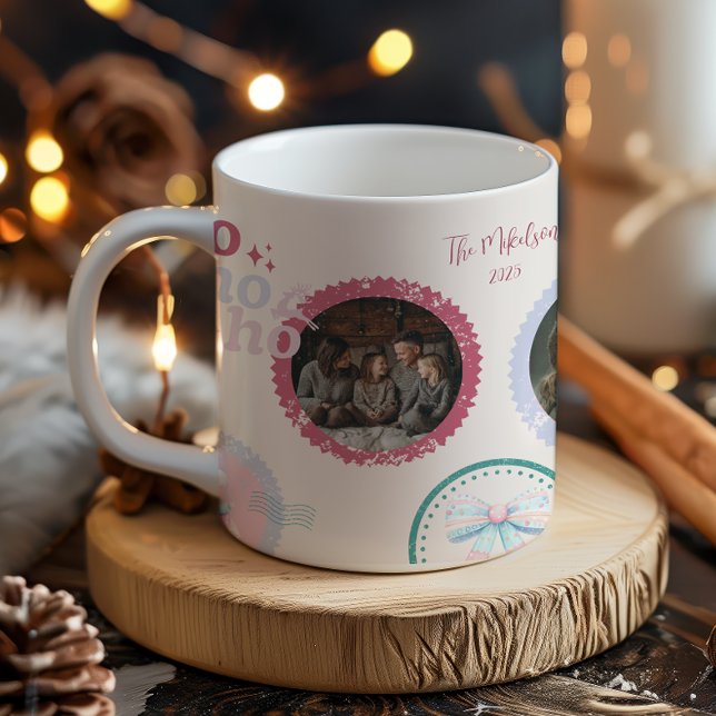 Foto Groovy Nötknäppare Retro Pastell Jul Kaffemugg (Skapare uppladdad)
