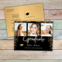 Foto Guld Examen Marinblå ballong Annonsering