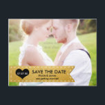 FOTO Guld Folie Elegant Banner Spara DATUM Vykort<br><div class="desc">FOTO Guld Folie Elegant Banner Spara DATUM Vykort. Anpassa ditt eget foto och valfri text.</div>