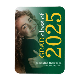 Foto Gult Grönt 2023 Studenten-meddelande Magnet