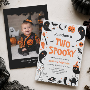 Foto Halloween 2-års födelsedagsfest Pojke  Inbjudningar