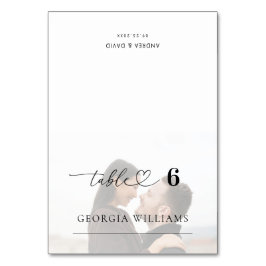 Foto Heart Bröllop Editable Guest Namn Bordsnummer