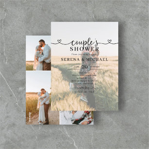 Foto Heart Calligraphy Par Shower Vykort