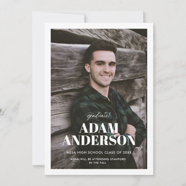 Foto High School Studenten-meddelande Inbjudningar (Framsida)