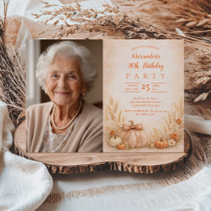 Foto Höstskörd Blommor 90-årsdag Inbjudningar