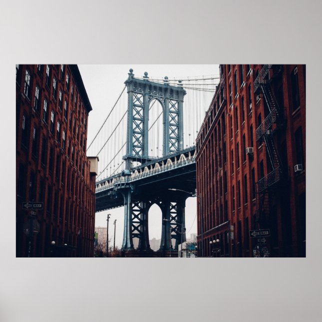 FOTO HOTO OF MANHATTAN BRIDGE UNDER DAGEN POSTER (Framsidan)