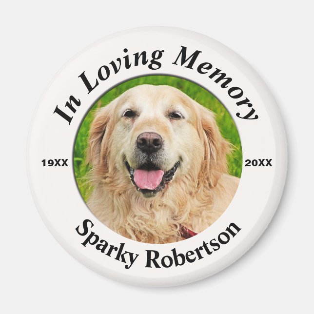 Foto Hund Memorial Magnet (Framsidan)