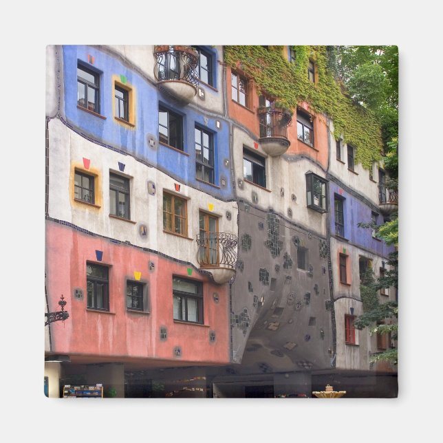 Foto Hundertwasser i Wien Magnet (Framsidan)