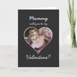 Foto i hjärtat Kommer du att vara min Valentine Helgkort