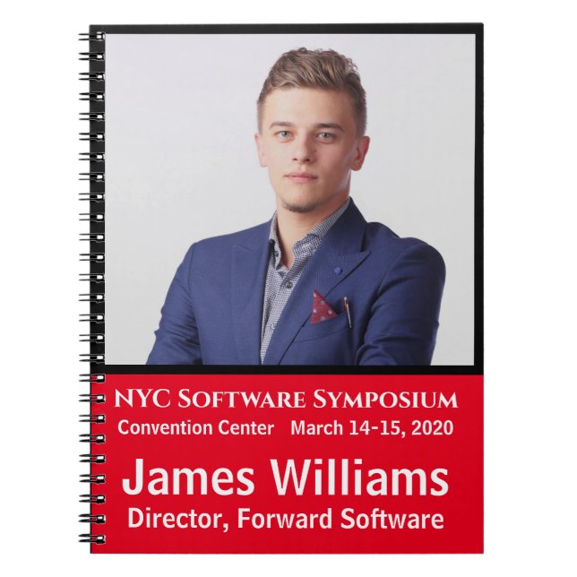 Foto-ID Anpassad Spiralbunden Seminarium Anteckningsbok (Framsidan)