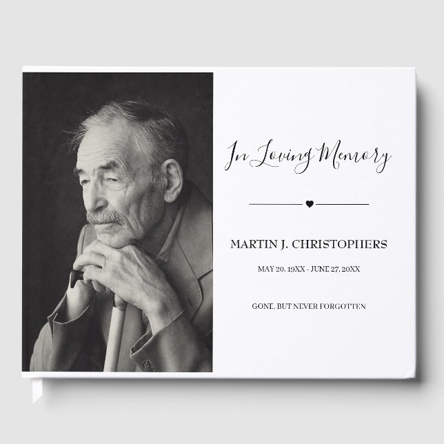 Foto in Loving Memory Funeral Gästböcker (Framsida)