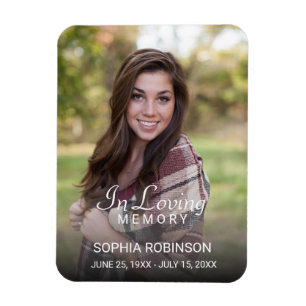 Foto in Loving Memory Funeral Memorial Magnet