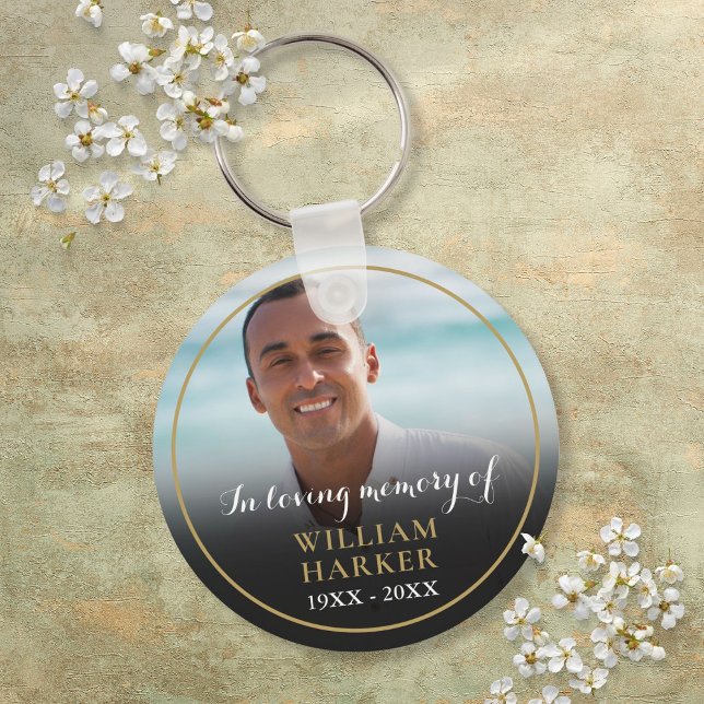 Foto in Loving Memory Funeral Memorial Nyckelring (Photo In Loving Memory Funeral Memorial Keychain)