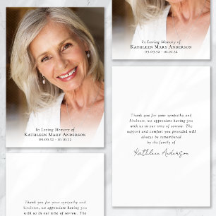 Foto in Loving Memory Funeral Sympathy Tack Kort
