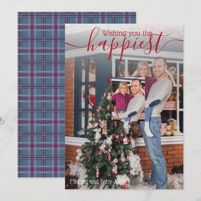 FOTO IN PHOTO - Fantastisk Cell Photo Helgdag Önsk Inbjudningar (Fram/baksida)