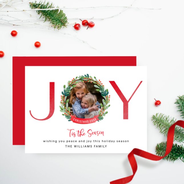 Foto, Joy in Greenery and Holly Personlig Julkort (Skapare uppladdad)