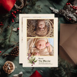 Foto ju mer Merrier Bird blir Julkort<br><div class="desc">Vi presenterar vår hjärtefråga "Photo the More the Merrier Birth Helgdag Card", ett perfekt sätt att kombinera julhelgens glädje med tillkännagivandet av din nya ankomst. Den här produktbeskrivningen belyser kortets personlig och dess förmåga att förmedla både helgdag och entusiasm över att bli föräldrar. Fånga magin i julhelgen och glädjen att...</div>