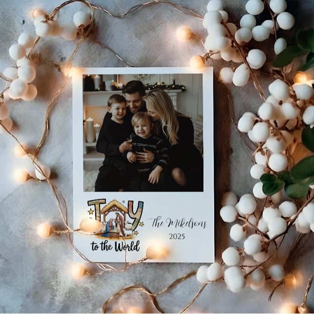 Foto Julens Krubba Glädje till världen jul Julkort (Skapare uppladdad)