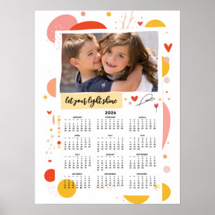 Foto kalender 2026 Låt Ditt Ljus Lysa Affisch