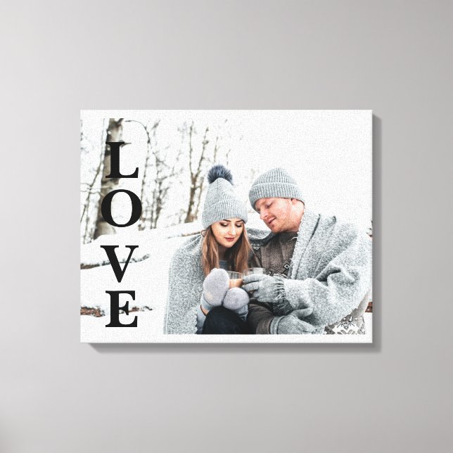 Foto KÄRLEK Typografi Minnessak Hemdekor Lärft Canvastryck (Framsida)