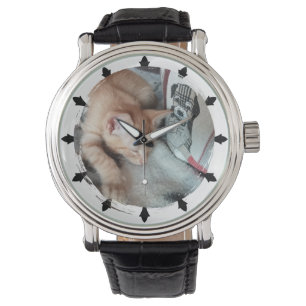 Foto. Katt, Rund E- Armbandsur