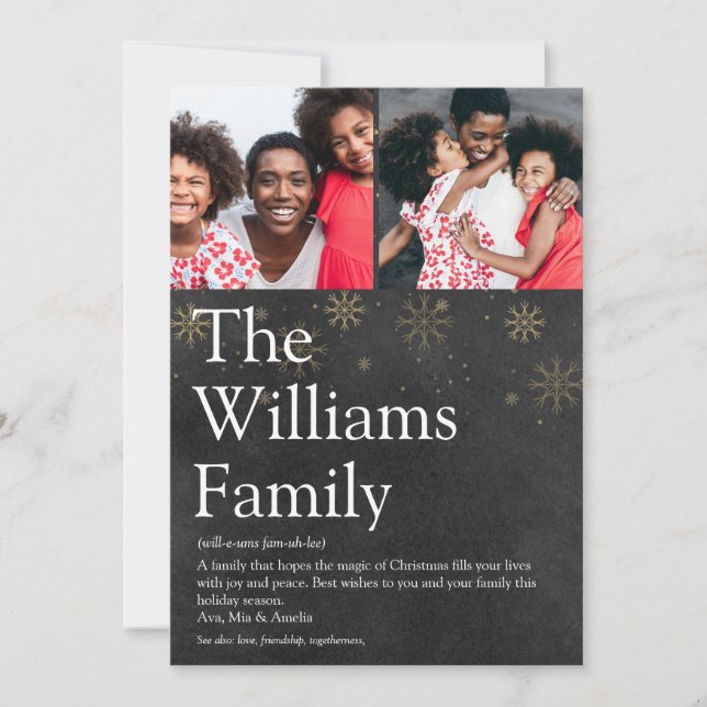 Foto Krita Familj Definition Jul Julkort (Framsida)