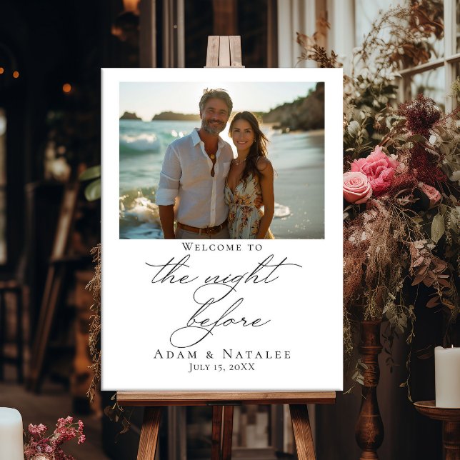 Foto kvällen före välkomsttecknet poster (Skapare uppladdad)