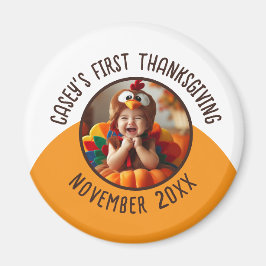 Foto Lägg till Namn i första Thanksgivingen Baby A Magnet
