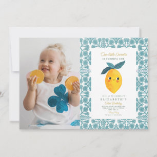 Foto Lilla Sötnos Citron 1-årsdag Inbjudningar