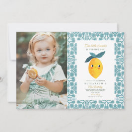 Foto Little Sötnos Lemon 1:a födelsedag Inbjudningar