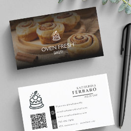 Foto-Logotyp QR-kodbageri Visitkort