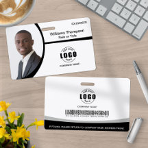 Foto Logotyp Streckkod Anställd Svart och Vitt