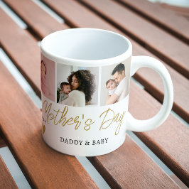 Foto lycklig First Mors dag New mamma Guld 5 Photo Kaffemugg