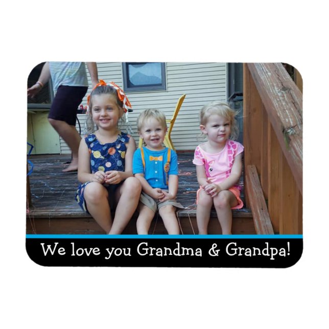 Foto Magnet for Grandma and Grandpa (Horisontell)
