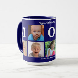 Foto Mamma Collage Coffee Navy Blue Big Combo Mugg