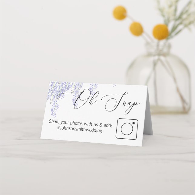 Foto -  mappat bord-kort Wisteria Placeringskort (Framsida)