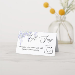 Foto - mappat bord-kort Wisteria Placeringskort