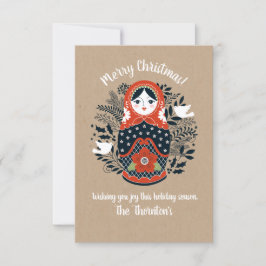 Foto Matryoshka Ntesting Doll-julkort Kort