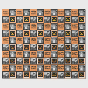 Foto med Happy halloween Pumpkin Anpassningsbar H Presentpapper