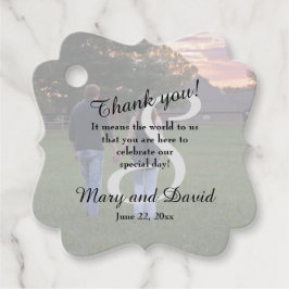 Foto med Monogram Bröllop Gåvor Etiketter