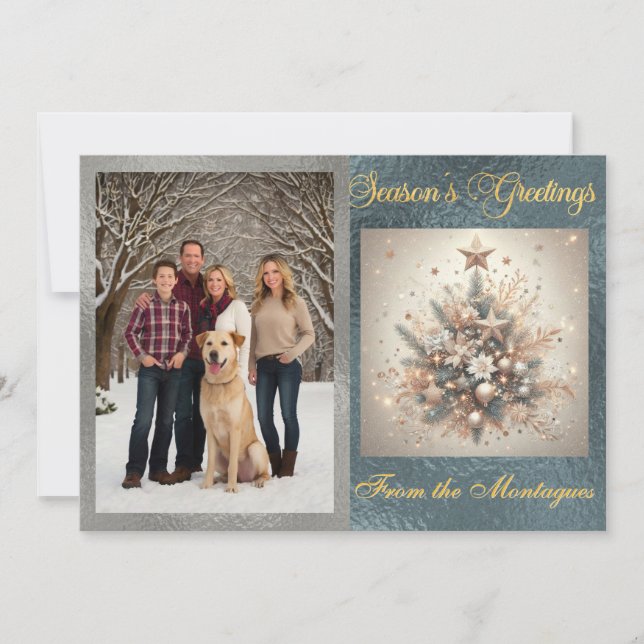 Foto med Pearl-juldesign Julkort (Framsida)