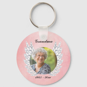 Foto Memorial Bevalt Angel Vinge Keepsaké Nyckelring